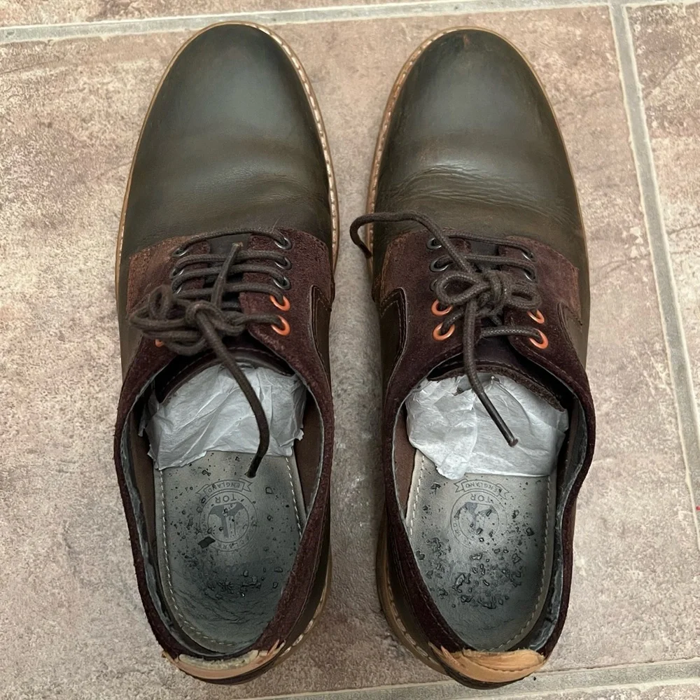 Clarks Pitney Walk Dark Brown Leather Oxford Ortho Lite Men’s US 8.5